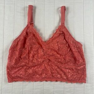 Torrid Coral Stretch Lace Bralette Size 1